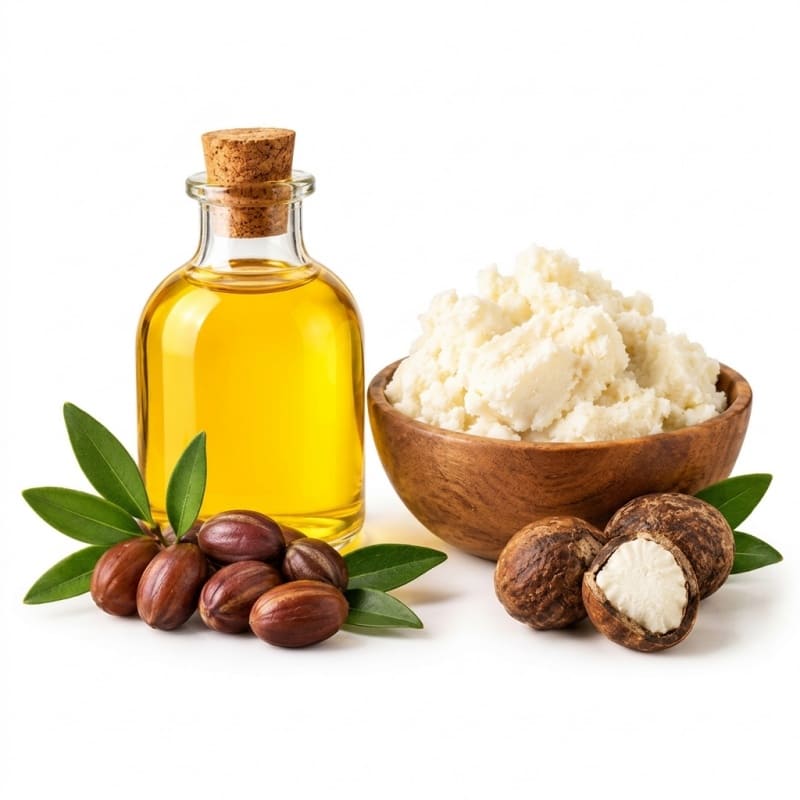 Oils and Butters image side by side on a table